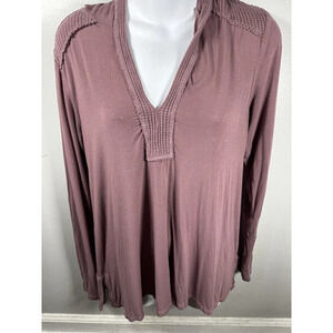 Others Follow Women’s Lavender/Pink Loose Fit Thermal Waffle T-Shirt Size S
